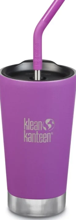 Klean Kanteen Insulated Tumbler 473ml with Straw Lid Berry Bright