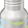 Klean Kanteen Kid Classic Narrow lasten pullo, 355ml (Sippy Cap), Sharks