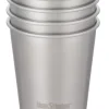 Klean Kanteen Steel Cup mukit, 296 ml, 4kpl, Brushed Stainless