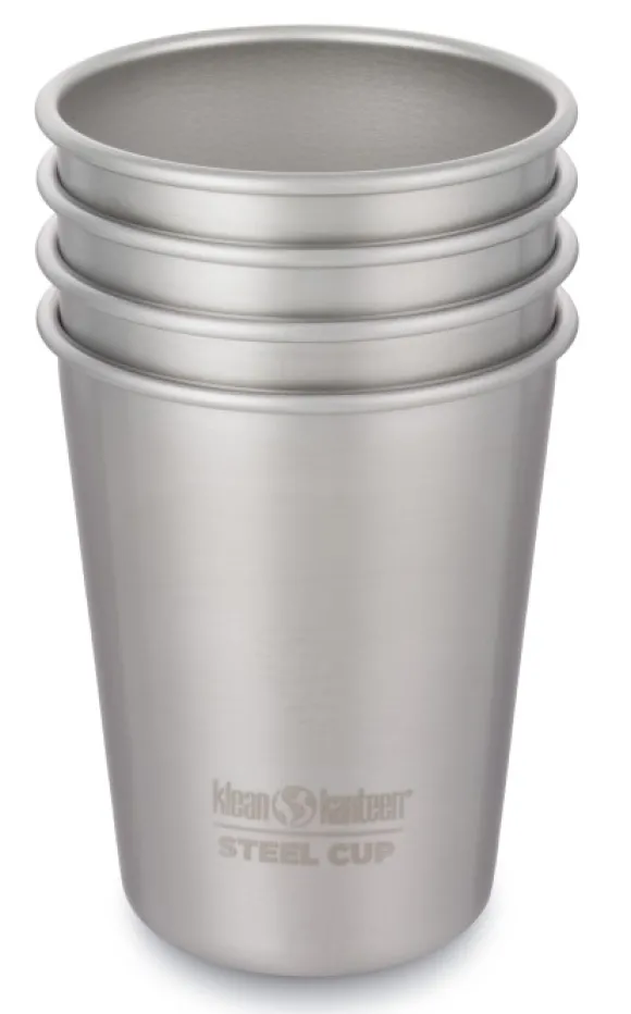 Klean Kanteen Steel Cup mukit, 296 ml, 4kpl, Brushed Stainless
