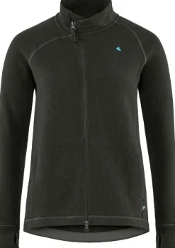 Klättermusen Balder Zip naisten välikerrospaita, harmaa