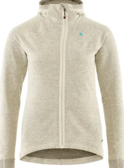 Klättermusen Hödur Hooded Zip naisten välikerros, Clay