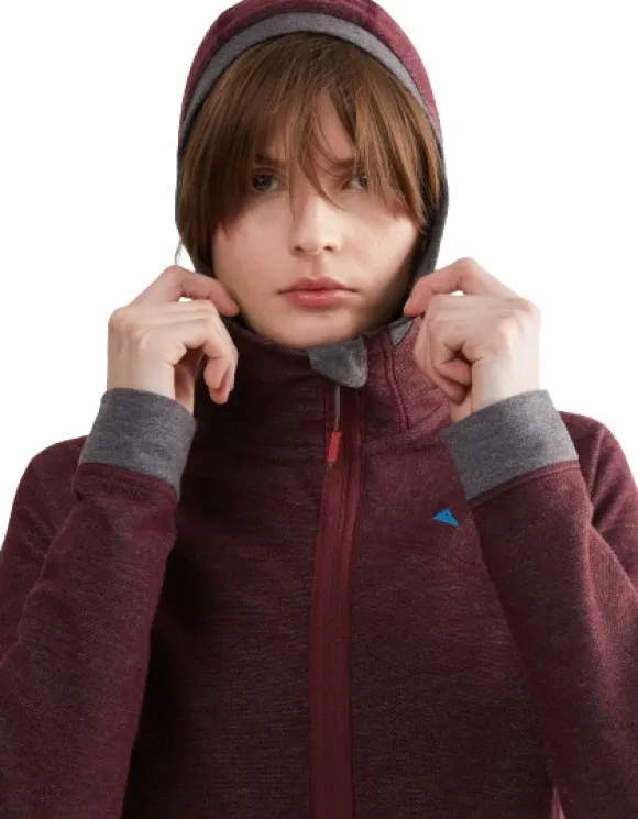 Klättermusen Hödur Hooded Zip naisten hupullinen välipaita, musta