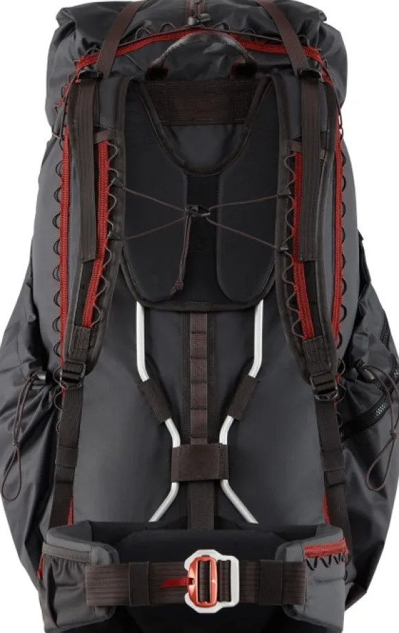 Klättermusen Raido 2.0 Backpack reppu, 55L, mustaharmaa