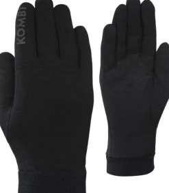 Kombi Merino Wool Liner merinovillaiset aluskäsineet, musta