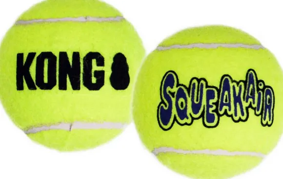 Kong Airdog Squeaker vinkuva tennispallo, S, 3 kpl
