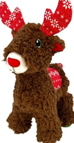 Kong Holiday Sherpa Reindeer koiran pehmolelu, M 21x8x18 cm