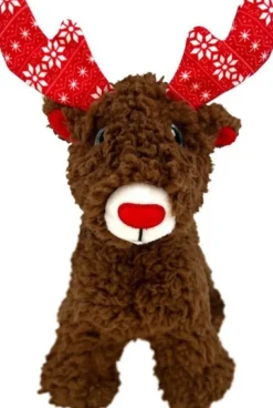 Kong Holiday Sherpa Reindeer koiran pehmolelu, M 21x8x18 cm