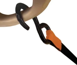 Kurgo Auto Zip Line turvavyönkiinnike hihnalla, musta/oranssi