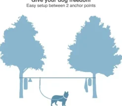 Kurgo Ridgeline Tie Out Camping Zip Line koiran kiinnityssetti