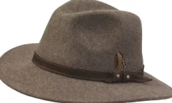 Laksen Country Fedora Fine Felt huopahattu, ruskea