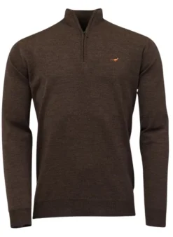 Laksen Norfolk Zip-Neck villapusero, Brownie