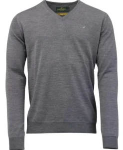 Laksen Sussex V-Neck villapaita, Overcast