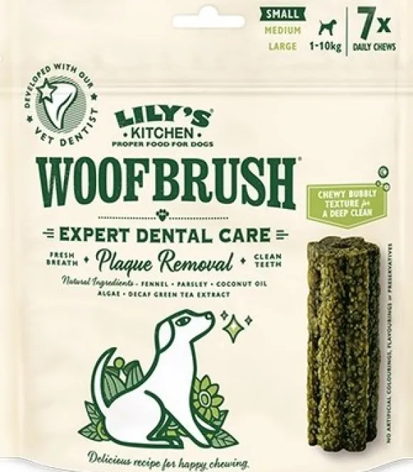 Lily's Kitchen Woofbrush Dental Care Small Multipack hammashoitoherkku, 7 x 22 g