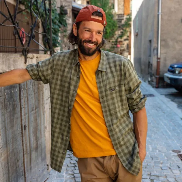 Lundhags Ekren LS Shirt kauluspaita, Clover