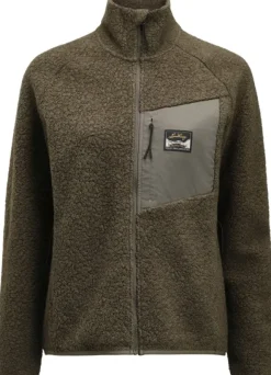 Lundhags Flok Wool Pile naisten takki, Forest Green