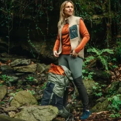 Lundhags Flok Wool Pile Vest naisten fleeceliivi, beige