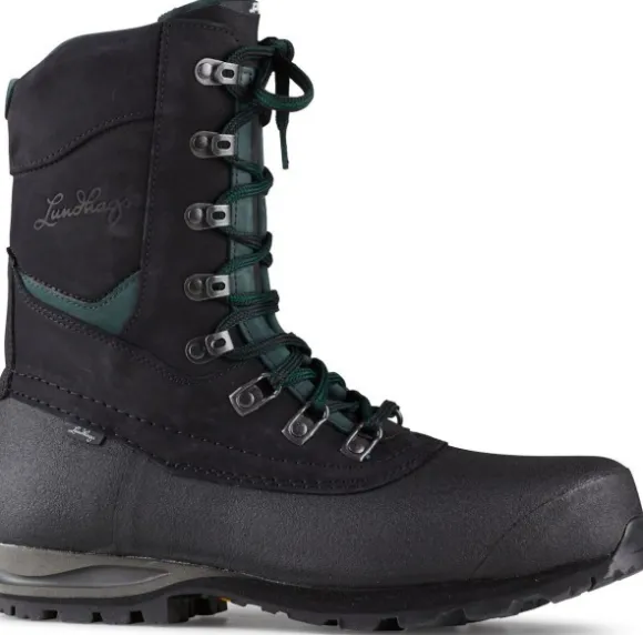 Lundhags Jaure II Light High korkeavartiset vaelluskengät, musta/murrettu vihreä
