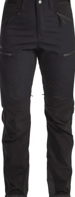 Lundhags Makke High Waist Curved Pant naisten ulkoiluhousut, musta