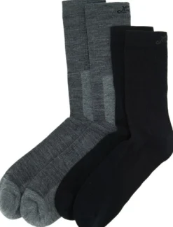 Lundhags Merino Trekking Sock Combo Mid sukat, Light Grey Melange/Black
