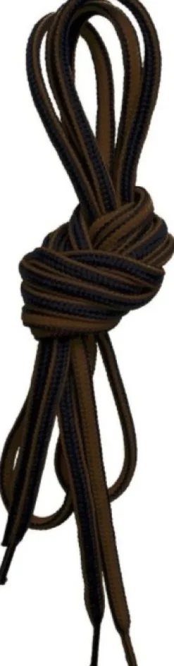 Lundhags Round Shoe Laces kengännauhat, unisex, musta/ruskea, 150 cm