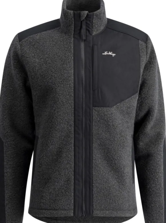 Lundhags Saruk Wool Pile Mid Full Zip fleecetakki, Charcoal