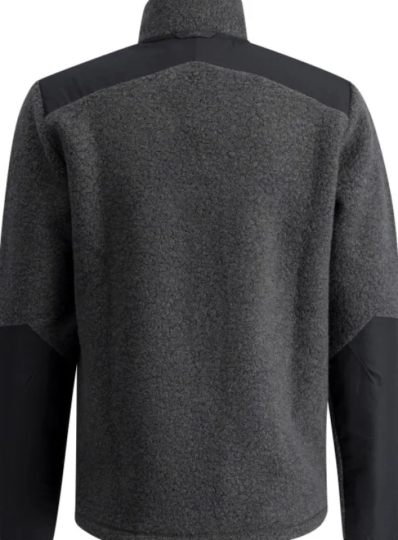 Lundhags Saruk Wool Pile Mid Full Zip fleecetakki, Charcoal