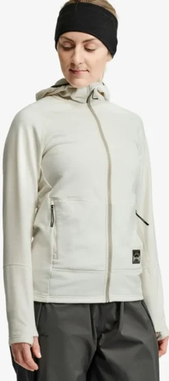 Lundhags Tived Merino Hoodie naisten huppari, Chalk White