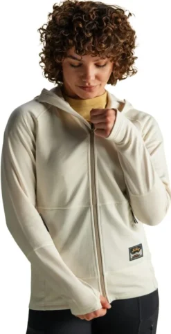 Lundhags Tived Merino Hoodie naisten huppari, Chalk White