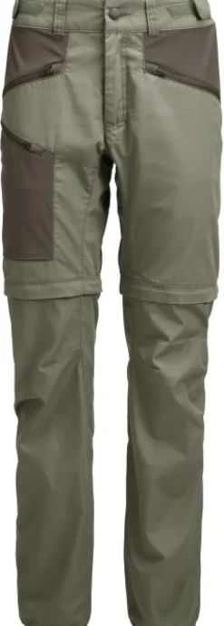 Lundhags Tived Zip-off Pant naisten katkolahjehousut, Aloe Green/Forest Green