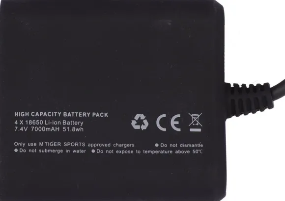 M Tiger Sports Battery Pack otsalampun akku, 7,4V