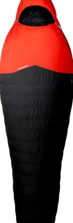 Mammut Nordic Down Spring 1°C 195 Left Zip untuvamakuupussi, musta/punainen