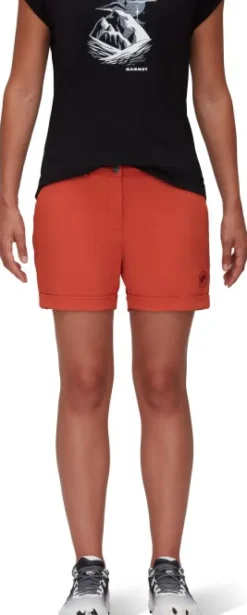 Mammut Runbold Roll Cuff Shorts Women naisten shortsit, punaoranssi