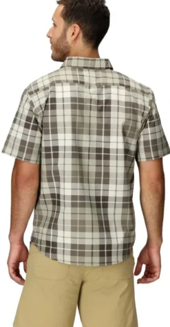 Marmot Men's AirExchange SolarShield Novelty SS Shirt Hickory Nut Wayland Plaid