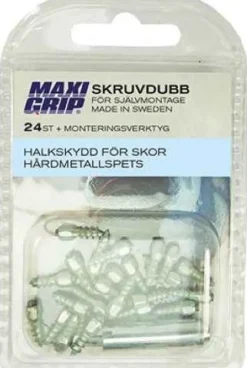 MaxiGrip jäänastat + työkalu, 24 kpl
