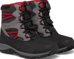 Merrell Kids Outback Snow Boot lasten talvikenkä, musta/harmaa/punainen