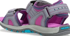 Merrell Panther Sandal 2.0 lasten urheilusandaalit, harmaa/punavioletti