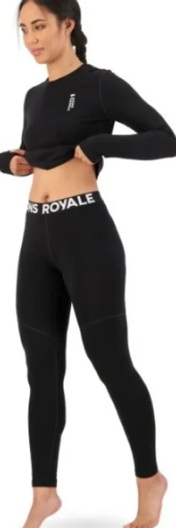 Mons Royale Cascade Merino Flex 200 naisten kerrastohousut, musta