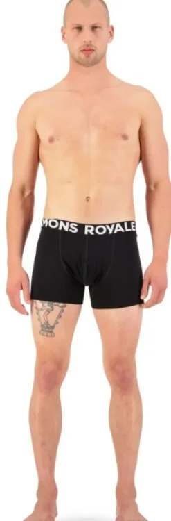 Mons Royale Hold 'em Shorty Boxer miesten alushousut, musta