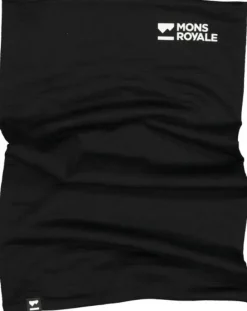 Mons Royale Unisex Double Up Neckwarmer merinotuubihuivi, musta