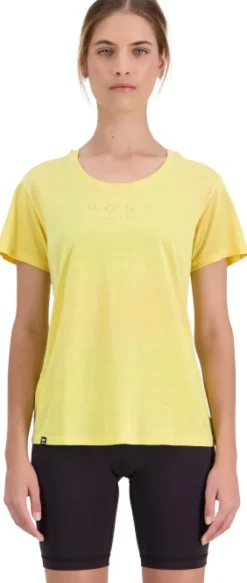 Mons Royale Zephyr Merino Cool Tee naisten t-paita, keltainen