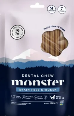Monster Dog Dental Chew GF hammashoitoherkku kana, M, 7 kpl