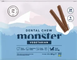 Monster Dog Dental Chew Vegan hammashoitoherkku, S, 28 kpl