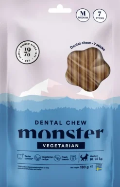 Monster Dog Dental Chew Vegan hammashoitoherkku, M, 7 kpl