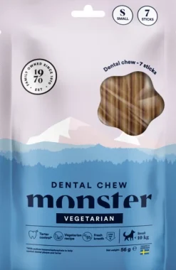 Monster Dog Dental Chew Vegan hammashoitoherkku, S, 7 kpl