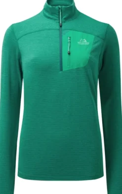 Mountain Equipment Lumiko Zip T naisten fleecepaita, vihreä