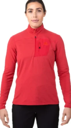 Mountain Equipment Lumiko Zip T naisten fleecepaita, Capsicum Red