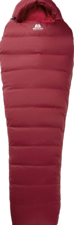 Mountain Equipment Olympus 450 Long Left Zip -5°C naisten untuvamakuupussi, viininpunainen