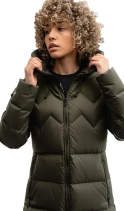 Mountain Works Cocoon Down Coat naisten untuvatakki, Military