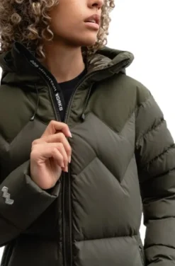 Mountain Works Cocoon Down Coat naisten untuvatakki, Military